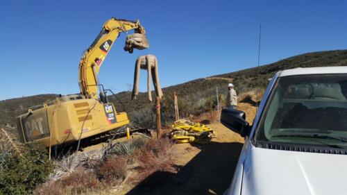 Fire watch during gas and oil pipeline repair.