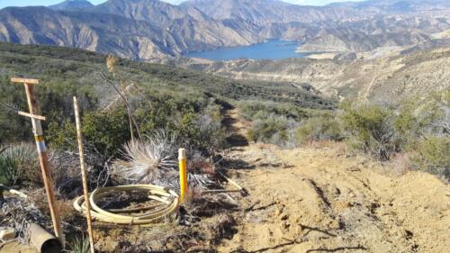 Fire watch during gas and oil pipeline repair.